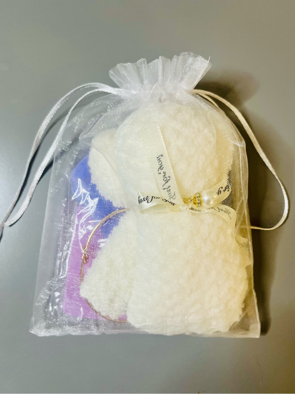 Gift Bundle Set Compact Mirror Gold Knot Bracelet Mini Towel Bear NWT